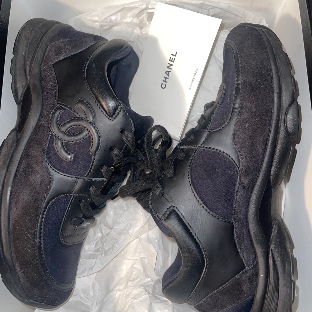 Black Chanel Sneakers